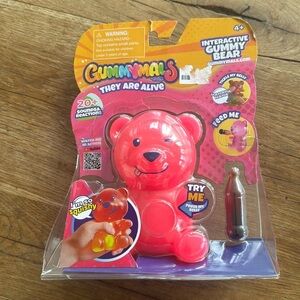 Gummymals Pink Interactive Super Squishy Gummy Bear Jiggly Pets Eolo NEW
